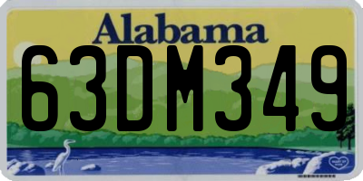AL license plate 63DM349