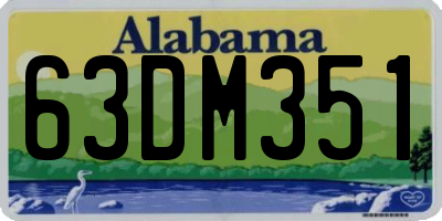 AL license plate 63DM351