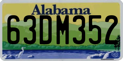 AL license plate 63DM352