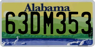 AL license plate 63DM353