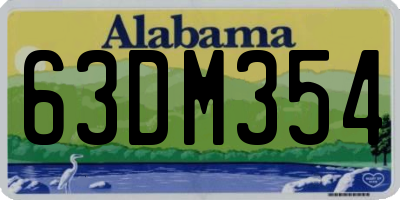 AL license plate 63DM354