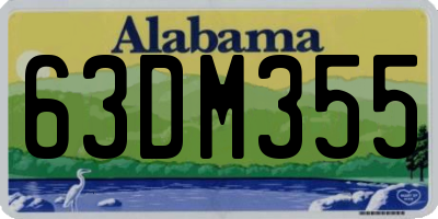 AL license plate 63DM355