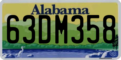 AL license plate 63DM358