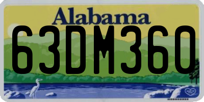 AL license plate 63DM360