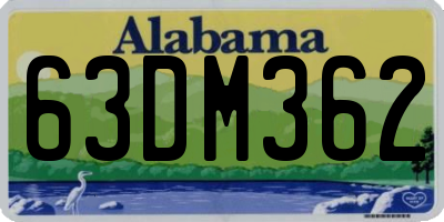 AL license plate 63DM362