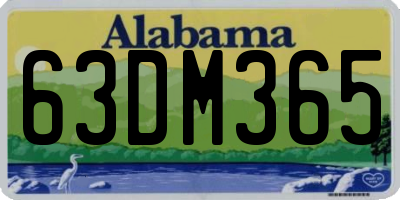 AL license plate 63DM365