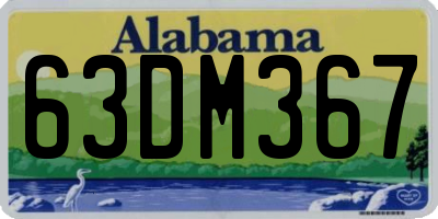 AL license plate 63DM367