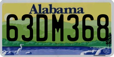 AL license plate 63DM368
