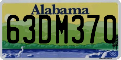 AL license plate 63DM370