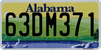 AL license plate 63DM371