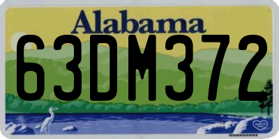 AL license plate 63DM372