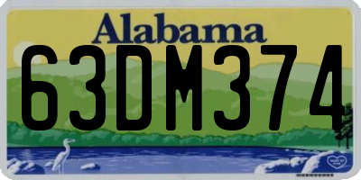 AL license plate 63DM374