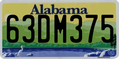 AL license plate 63DM375
