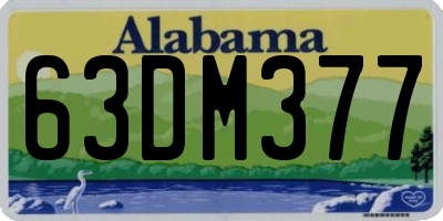 AL license plate 63DM377