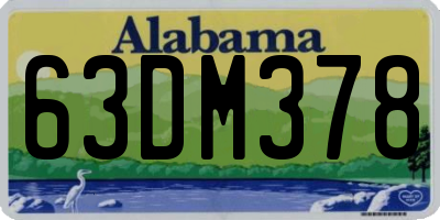 AL license plate 63DM378