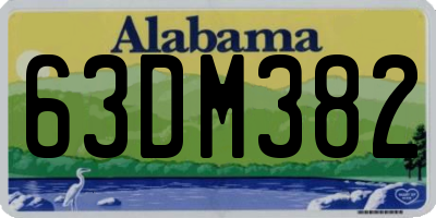 AL license plate 63DM382