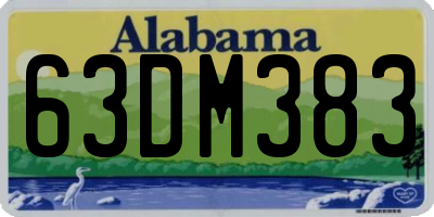 AL license plate 63DM383