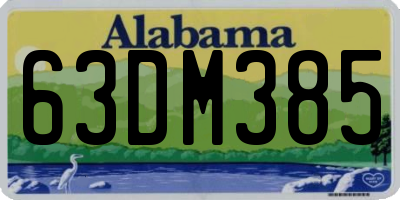 AL license plate 63DM385