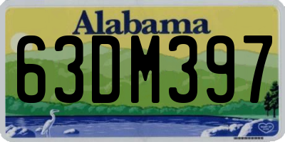 AL license plate 63DM397