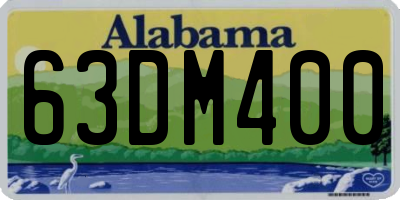 AL license plate 63DM400