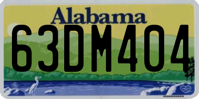 AL license plate 63DM404