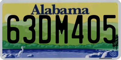 AL license plate 63DM405