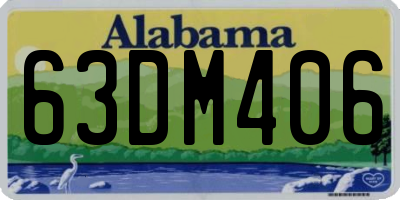 AL license plate 63DM406