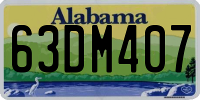 AL license plate 63DM407