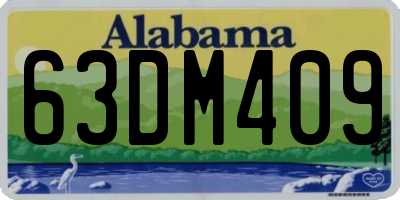 AL license plate 63DM409
