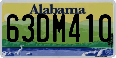 AL license plate 63DM410