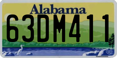 AL license plate 63DM411