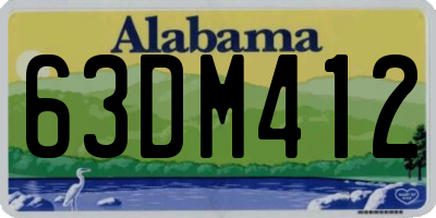 AL license plate 63DM412