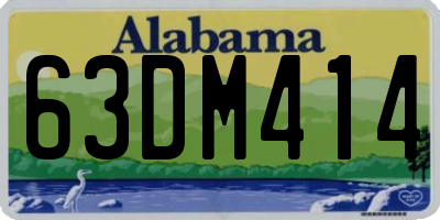 AL license plate 63DM414