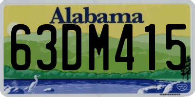 AL license plate 63DM415