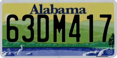 AL license plate 63DM417