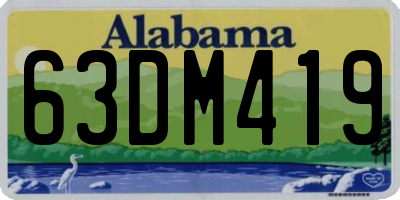 AL license plate 63DM419