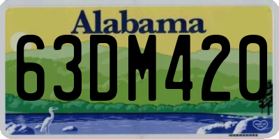 AL license plate 63DM420
