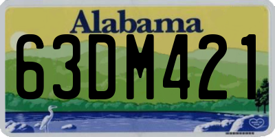 AL license plate 63DM421