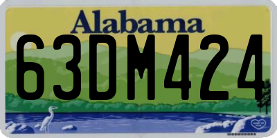 AL license plate 63DM424