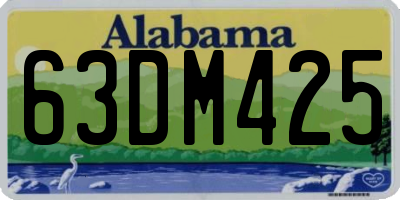 AL license plate 63DM425