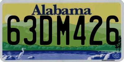 AL license plate 63DM426