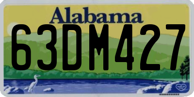 AL license plate 63DM427