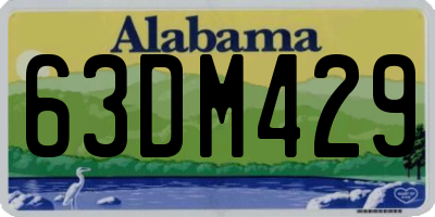AL license plate 63DM429