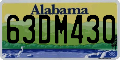 AL license plate 63DM430