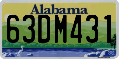 AL license plate 63DM431