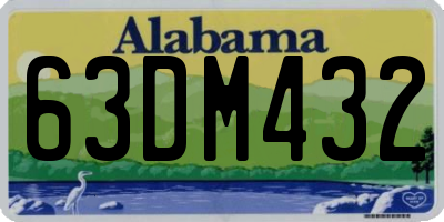AL license plate 63DM432