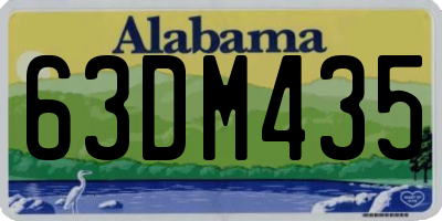 AL license plate 63DM435