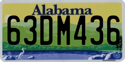 AL license plate 63DM436