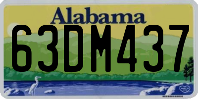 AL license plate 63DM437