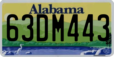 AL license plate 63DM443